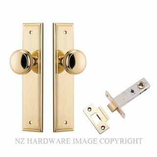 IVER 10338KPASS60 PADDINGTON PASSAGE LATCH KITSET STEPPED PLATE POLISHED BRASS