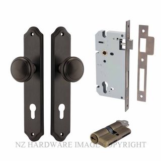 IVER 10826KENTR60KK PADDINGTON KEY-KEY ENTRANCE LOCK KITSET SHOULDERED PLATE SIGNATURE BRASS