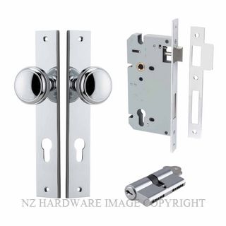 IVER 11820KENTR60KK PADDINGTON KEY-KEY ENTRANCE LOCK KITSET RECTANGULAR PLATE CHROME PLATE