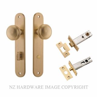 IVER 15332KPRIV60 PADDINGTON PRIVACY LATCH KITSET OVAL PLATE BRUSHED BRASS