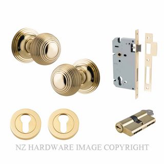 IVER 0220KENTR60KK GUILDFORD KEY-KEY ENTRANCE LOCK KITSET ROUND ROSE POLISHED BRASS