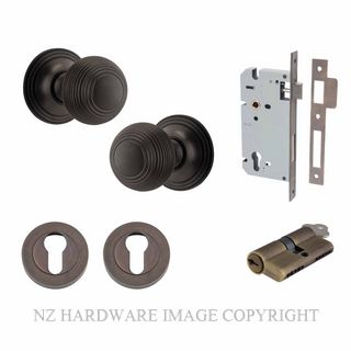 IVER 0221KENTR60KK GUILDFORD KEY-KEY ENTRANCE LOCK KITSET ROUND ROSE SIGNATURE BRASS