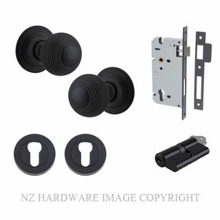 IVER 0223KENTR60KK GUILDFORD KEY-KEY ENTRANCE LOCK KITSET ROUND ROSE MATT BLACK