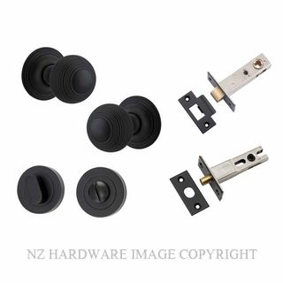 IVER 0223KPRIV60 GUILDFORD PRIVACY LATCH KITSET ROUND ROSE MATT BLACK