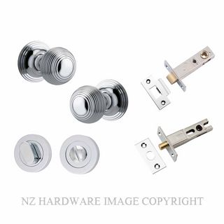 IVER 0224KPRIV60 GUILDFORD PRIVACY LATCH KITSET ROUND ROSE CHROME PLATE