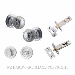 IVER 0225KPRIV60 GUILDFORD PRIVACY LATCH KITSET ROUND ROSE BRUSHED CHROME