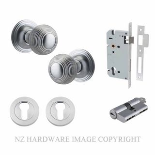 IVER 0225KENTR60KK GUILDFORD KEY-KEY ENTRANCE LOCK KITSET ROUND ROSE BRUSHED CHROME
