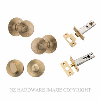 IVER 0254KPRIV60 GUILDFORD PRIVACY LATCH KITSET ROUND ROSE BRUSHED BRASS