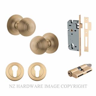 IVER 0254KENTR60KK GUILDFORD KEY-KEY ENTRANCE LOCK KITSET ROUND ROSE BRUSHED BRASS
