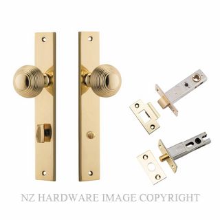 IVER 10324KPRIV60 GUILDFORD PRIVACY LATCH KITSET RECTANGULAR PLATE POLISHED BRASS
