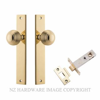 IVER 10324KPASS60 GUILDFORD PASSAGE LATCH KITSET RECTANGULAR PLATE POLISHED BRASS