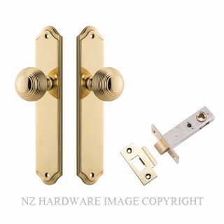 IVER 10330KPASS60 GUILDFORD PASSAGE LATCH KITSET SHOULDERED PLATE POLISHED BRASS