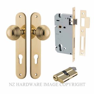 IVER 10336KENTR60KK GUILDFORD KEY-KEY ENTRANCE LOCK KITSET OVAL PLATE POLISHED BRASS
