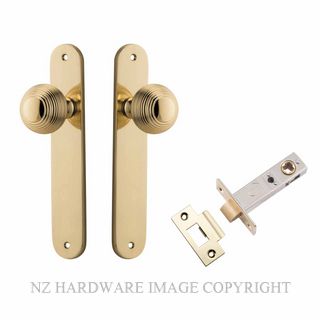 IVER 10336KPASS60 GUILDFORD PASSAGE LATCH KITSET OVAL PLATE POLISHED BRASS