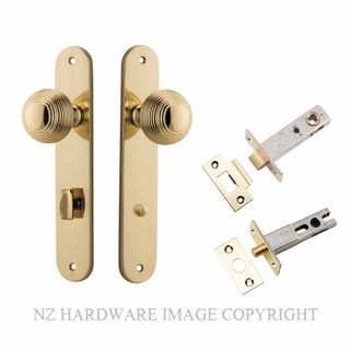 IVER 10336KPRIV60 GUILDFORD PRIVACY LATCH KITSET OVAL PLATE POLISHED BRASS