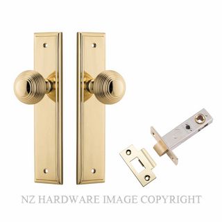 IVER 10342KPASS60 GUILDFORD PASSAGE LATCH KITSET STEPPED PLATE POLISHED BRASS