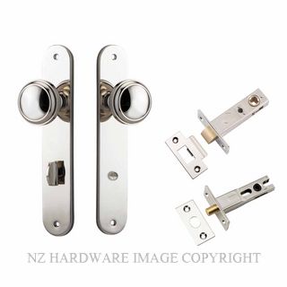 IVER 14332KPRIV60 PADDINGTON PRIVACY LATCH KITSET OVAL PLATE POLISHED NICKEL