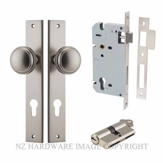 IVER 14820KENTR60KK PADDINGTON KEY-KEY ENTRANCE LOCK KITSET RECTANGULAR PLATE SATIN NICKEL