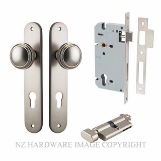 IVER 14832KENTR60KT PADDINGTON KEY-TURN ENTRANCE LOCK KITSET OVAL PLATE SATIN NICKEL