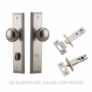 IVER 14838KPRIV60 PADDINGTON PRIVACY LATCH KITSET STEPPED PLATE SATIN NICKEL