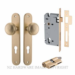 IVER 15332KENTR60KK PADDINGTON KEY-KEY ENTRANCE LOCK KITSET OVAL PLATE BRUSHED BRASS