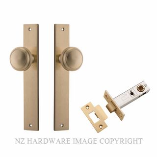 IVER 15320KPASS60 PADDINGTON PASSAGE LATCH KITSET RECTANGULAR PLATE BRUSHED BRASS