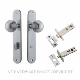 IVER 12336KPRIV60 GUILDFORD PRIVACY LATCH KITSET OVAL PLATE BRUSHED CHROME