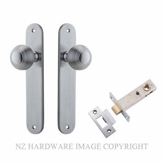 IVER 12336KPASS60 GUILDFORD PASSAGE LATCH KITSET OVAL PLATE BRUSHED CHROME