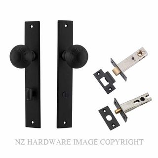 IVER 12824KPRIV60 GUILDFORD PRIVACY LATCH KITSET RECTANGULAR PLATE MATT BLACK