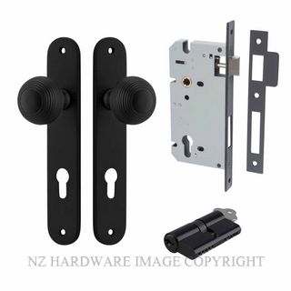 IVER 12836KENTR60KK GUILDFORD KEY-KEY ENTRANCE LOCK KITSET OVAL PLATE MATT BLACK