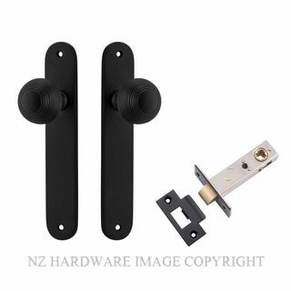 IVER 12836KPASS60 GUILDFORD PASSAGE LATCH KITSET OVAL PLATE MATT BLACK
