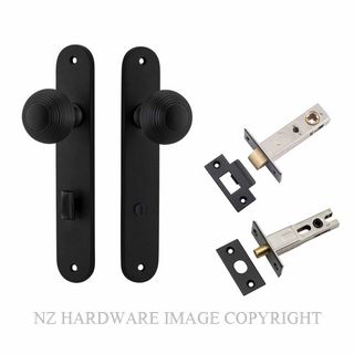 IVER 12836KPRIV60 GUILDFORD PRIVACY LATCH KITSET OVAL PLATE MATT BLACK