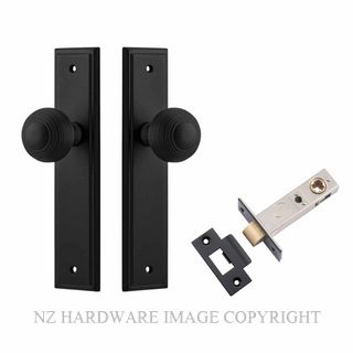 IVER 12842KPASS60 GUILDFORD PASSAGE LATCH KITSET STEPPED PLATE MATT BLACK