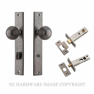 IVER 13824KPRIV60 GUILDFORD PRIVACY LATCH KITSET RECTANGULAR PLATE DISTRESSED NICKEL