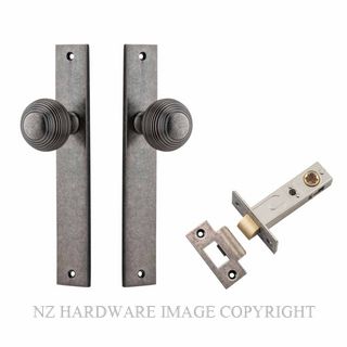 IVER 13824KPASS60 GUILDFORD PASSAGE LATCH KITSET RECTANGULAR PLATE DISTRESSED NICKEL
