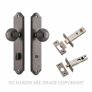 IVER 13830KPRIV60 GUILDFORD PRIVACY LATCH KITSET SHOULDERED PLATE DISTRESSED NICKEL