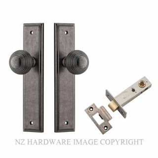 IVER 13842KPASS60 GUILDFORD PASSAGE LATCH KITSET STEPPED PLATE DISTRESSED NICKEL