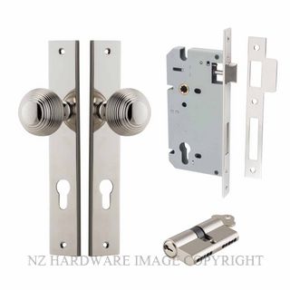 IVER 14324KENTR60KK GUILDFORD KEY-KEY ENTRANCE LOCK KITSET RECTANGULAR PLATE POLISHED NICKEL