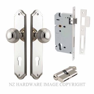 IVER 14330KENTR60KK GUILDFORD KEY-KEY ENTRANCE LOCK KITSET SHOULDERED PLATE POLISHED NICKEL