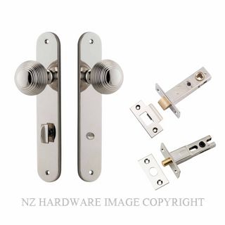 IVER 14336KPRIV60 GUILDFORD PRIVACY LATCH KITSET OVAL PLATE POLISHED NICKEL