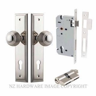 IVER 14342KENTR60KK GUILDFORD KEY-KEY ENTRANCE LOCK KITSET STEPPED PLATE POLISHED NICKEL