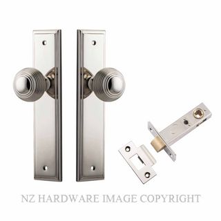 IVER 14342KPASS60 GUILDFORD PASSAGE LATCH KITSET STEPPED PLATE POLISHED NICKEL