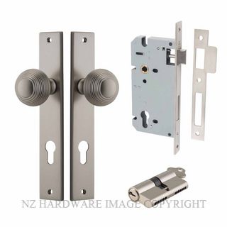 IVER 14824KENTR60KK GUILDFORD KEY-KEY ENTRANCE LOCK KITSET RECTANGULAR PLATE SATIN NICKEL