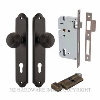 IVER 10830KENTR60KT GUILDFORD KEY-TURN ENTRANCE LOCK KITSET SHOULDERED PLATE SIGNATURE BRASS