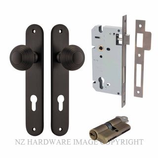 IVER 10836KENTR60KK GUILDFORD KEY-KEY ENTRANCE LOCK KITSET OVAL PLATE SIGNATURE BRASS