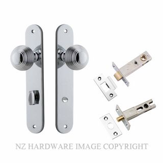 IVER 11836KPRIV60 GUILDFORD PRIVACY LATCH KITSET OVAL PLATE CHROME PLATE