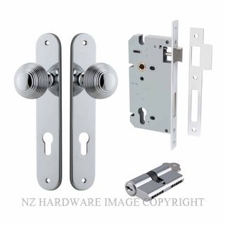 IVER 11836KENTR60KK GUILDFORD KEY-KEY ENTRANCE LOCK KITSET OVAL PLATE CHROME PLATE