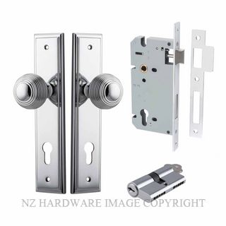 IVER 11842KENTR60KK GUILDFORD KEY-KEY ENTRANCE LOCK KITSET STEPPED PLATE CHROME PLATE