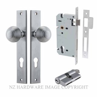 IVER 12324KENTR60KK GUILDFORD KEY-KEY ENTRANCE LOCK KITSET RECTANGULAR PLATE BRUSHED CHROME
