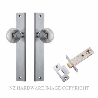 IVER 12324KPASS60 GUILDFORD PASSAGE LATCH KITSET RECTANGULAR PLATE BRUSHED CHROME